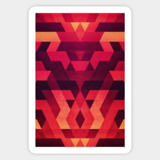 Abstract red geometric triangle texture pattern design (Digital Futrure - Hipster / Fashion) Sticker